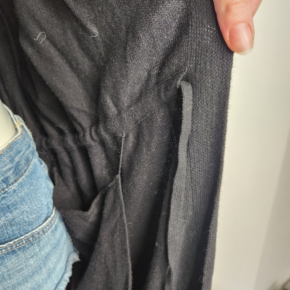 Aritzia Babaton Black Cotton Open Front Wrap Cardigan Size S - Picture 10 of 12